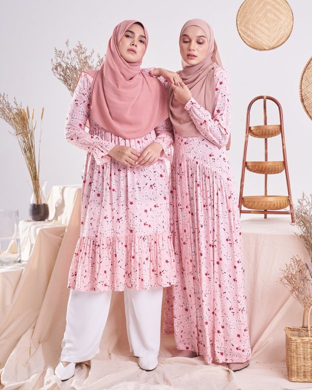 Dress Homey Harita - Light Peach