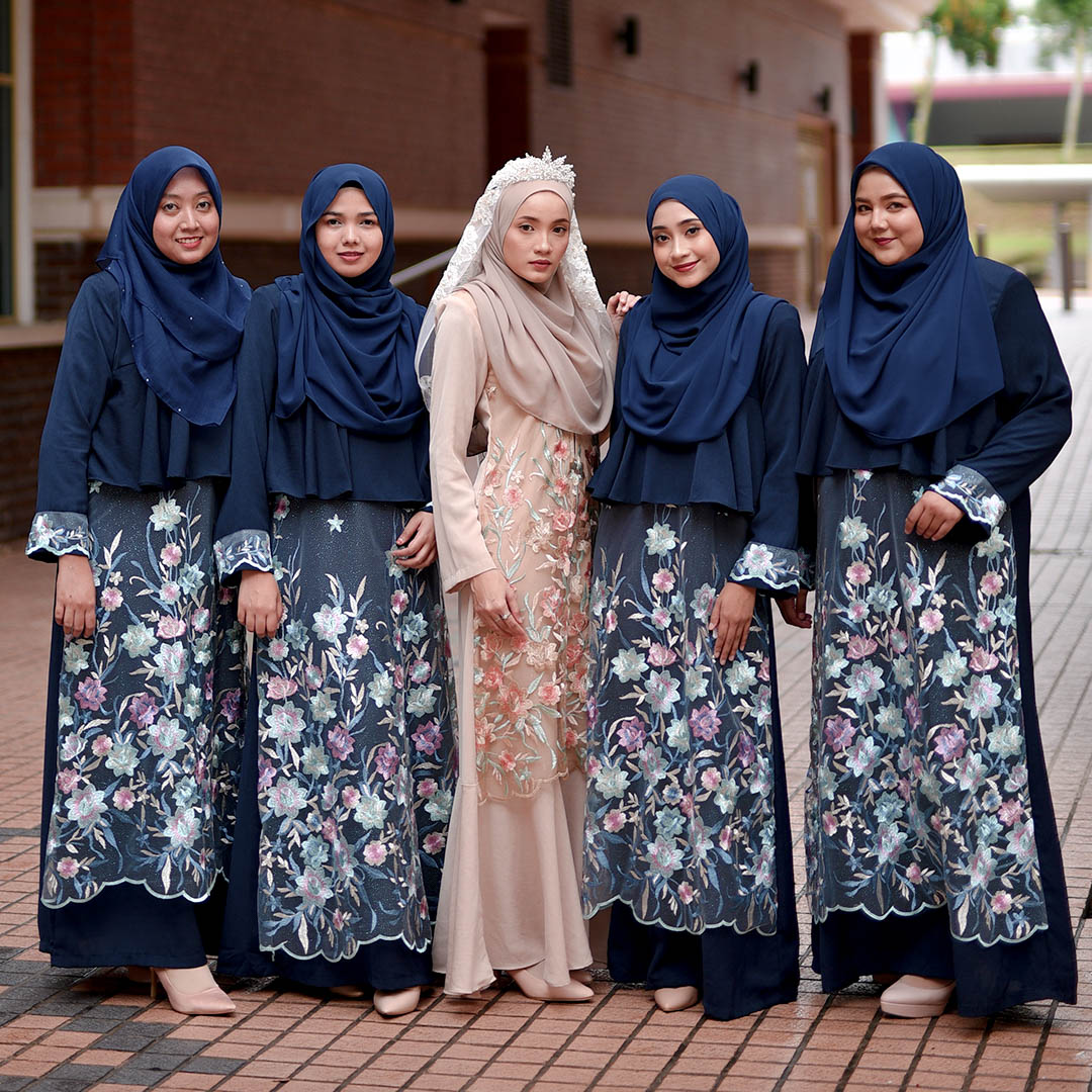 Abaya Lace Ayna - Milky Rose