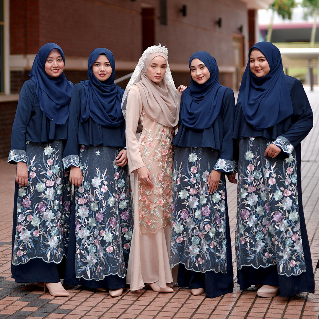Abaya Lace Ayna - Milky Rose