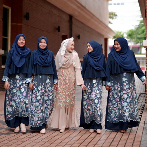 Abaya Lace Ayna - Lemon Green