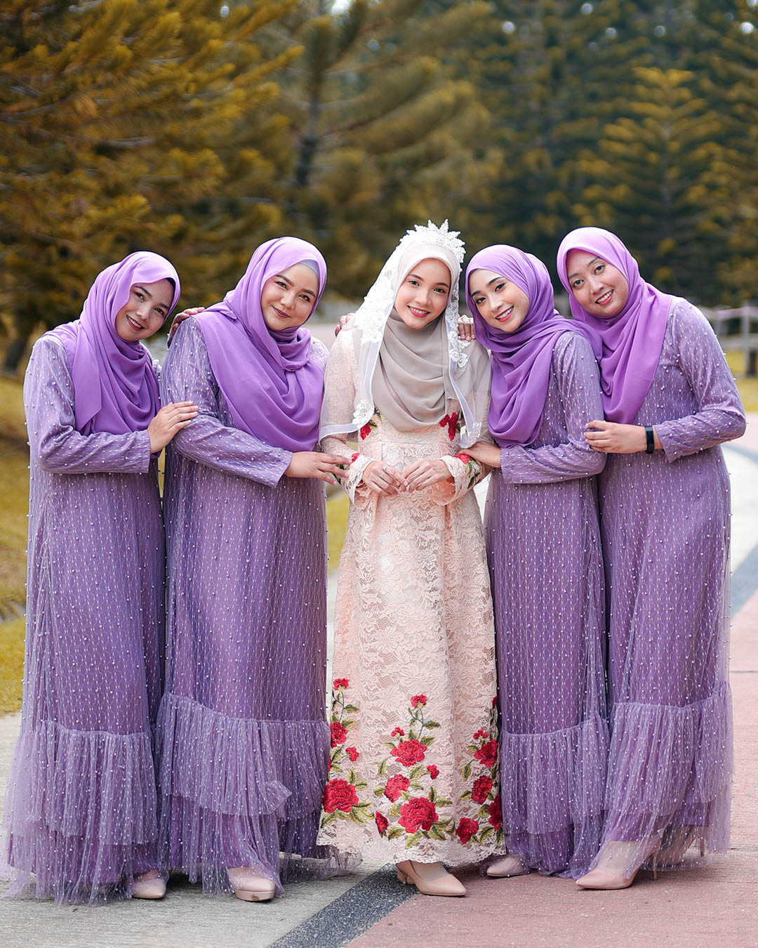 Abaya Lace Tutu Isabelle  - Blueberry