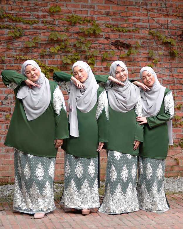 Baju Kurung Lace Mathilde - Amour Grey