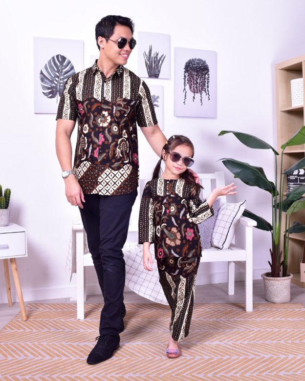 Baju Kemeja Batik Nordin - Brown