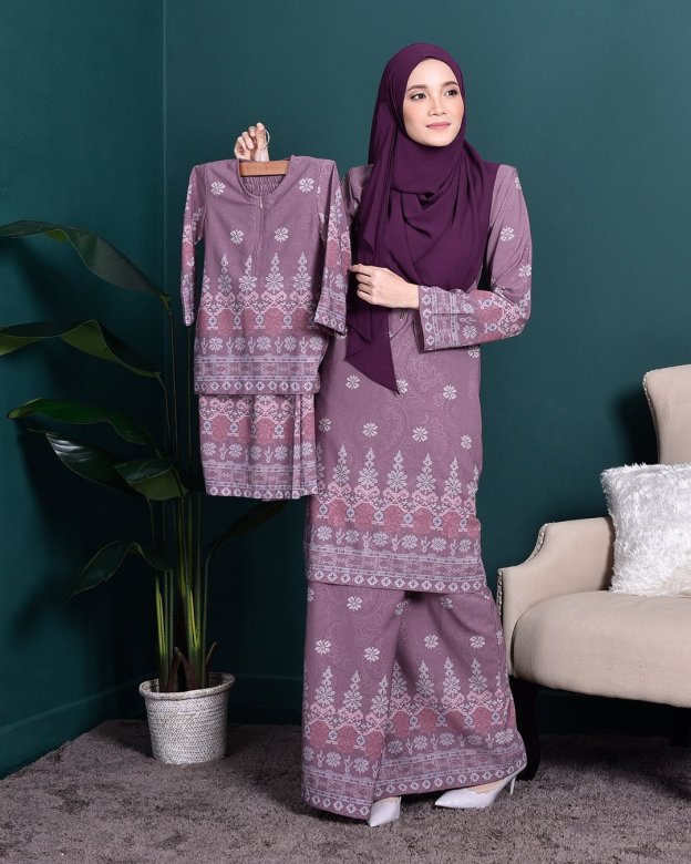 Baju Kurung Songket Amelia Kids - Purple