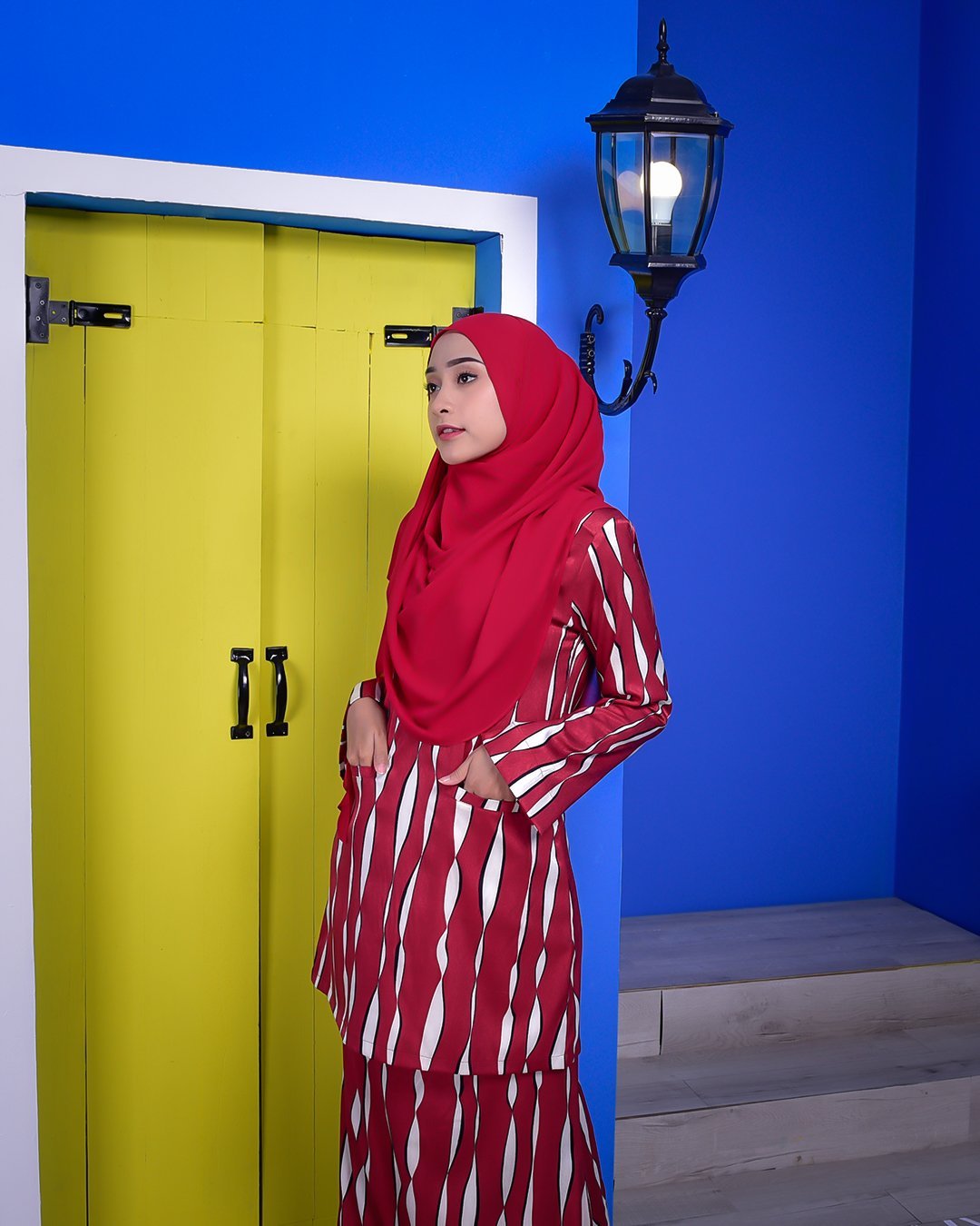 Baju Kurung Kedah Kate - Scarlet Red