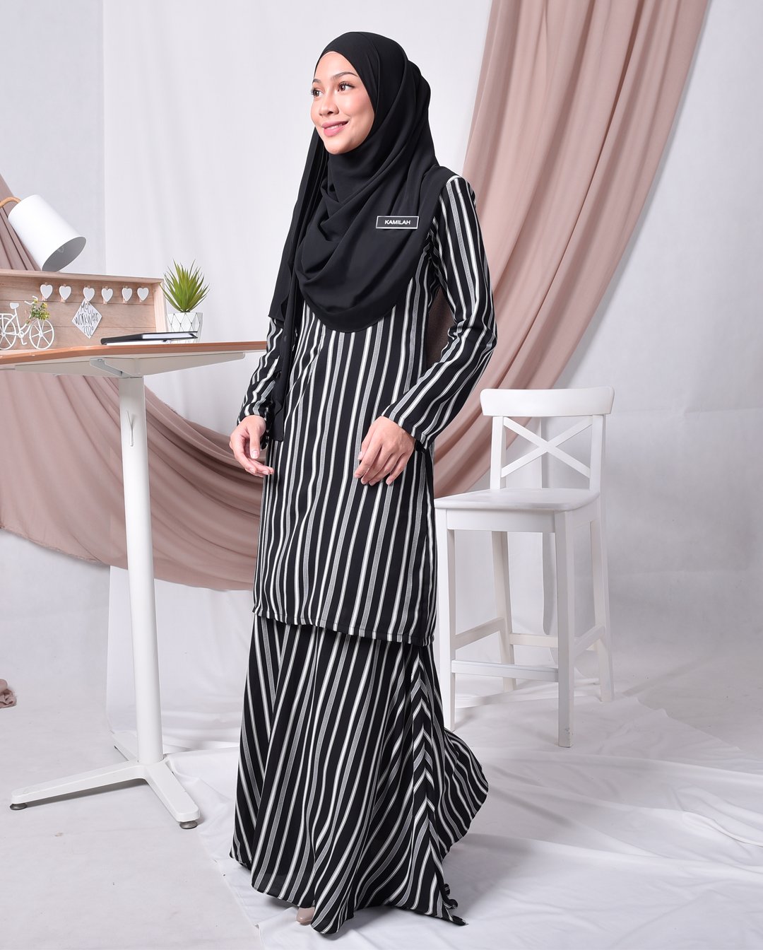 Baju Kurung Moden Monica - Black