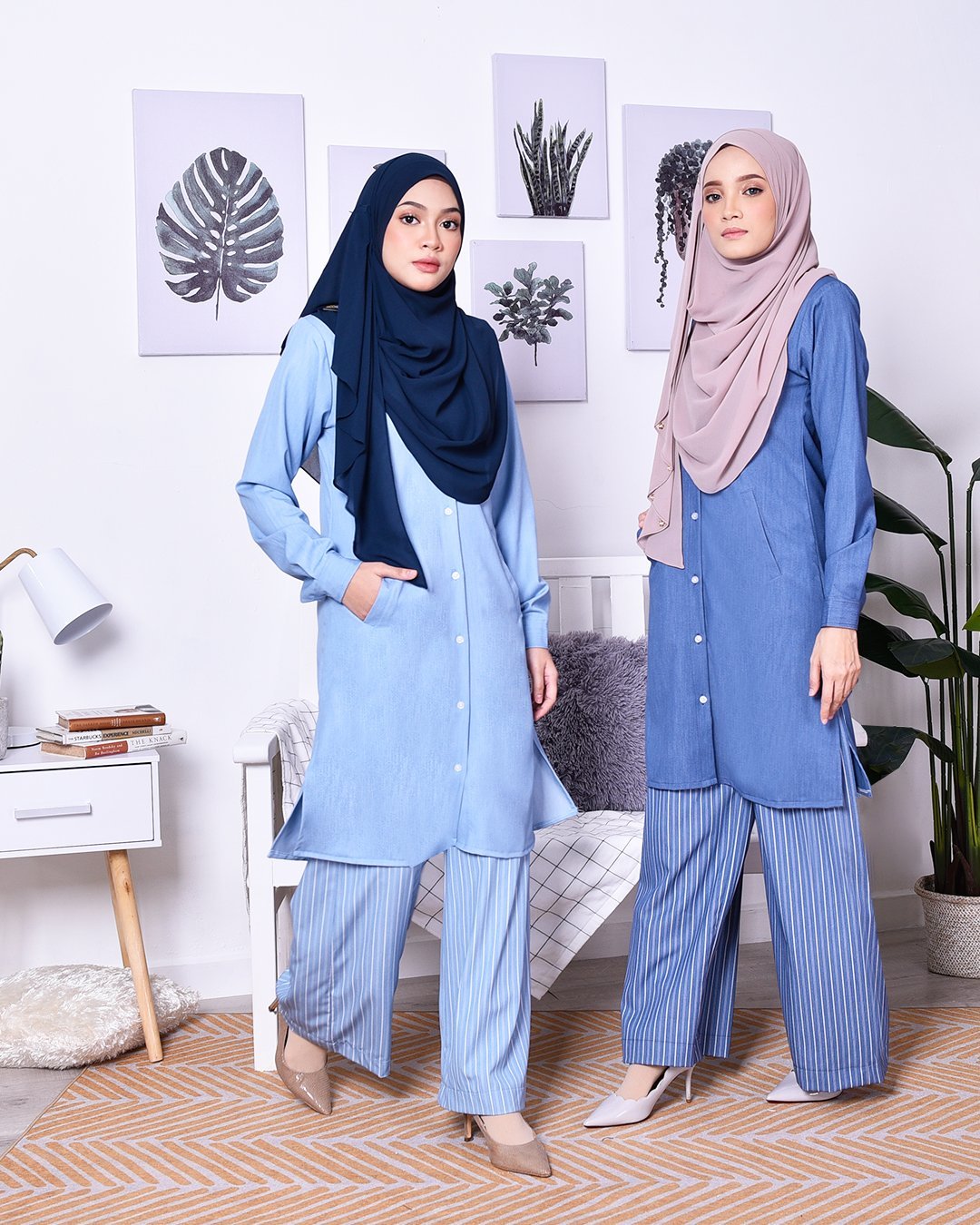Palazzo Denim Dian - Rinse Blue