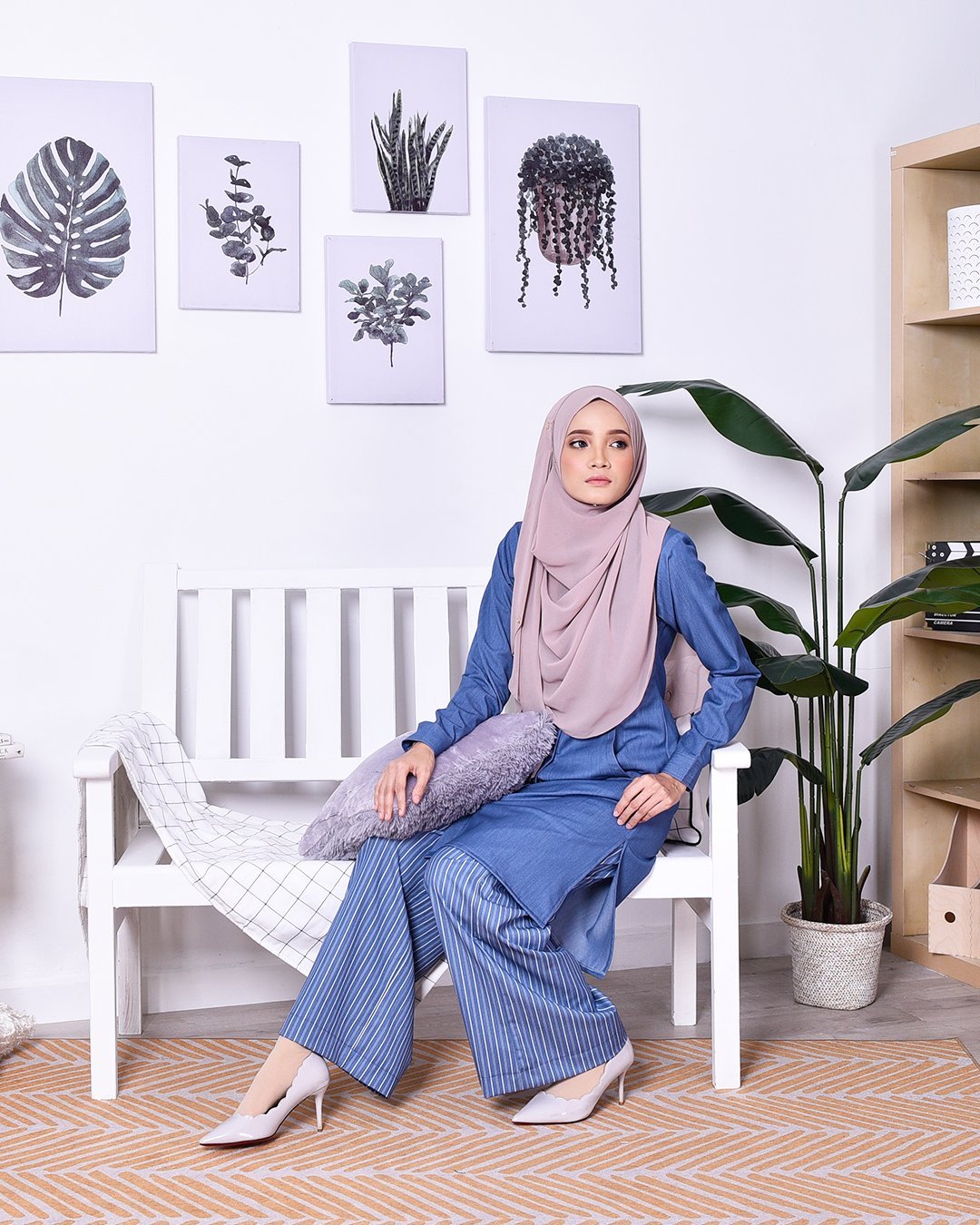Palazzo Denim Dian - Rinse Blue