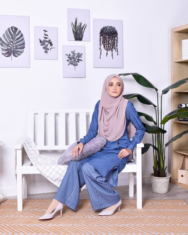 Palazzo Denim Dian - Rinse Blue