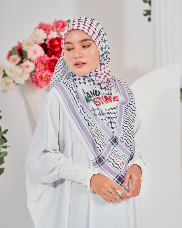 Tudung Bawal MCC Lifestyle x MyCare - I Stand With Palestine Unity