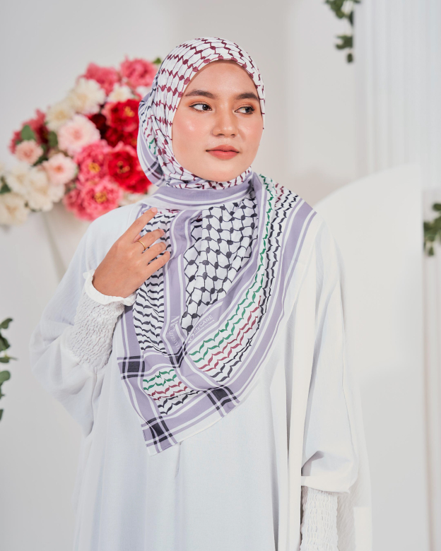 Tudung Bawal MCC Lifestyle x MyCare - I Stand With Palestine Unity