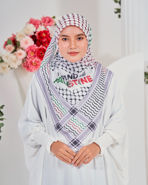 Tudung Bawal MCC Lifestyle x MyCare - I Stand With Palestine Unity