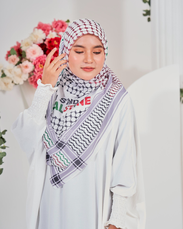 Tudung Bawal MCC Lifestyle x MyCare - I Stand With Palestine Unity