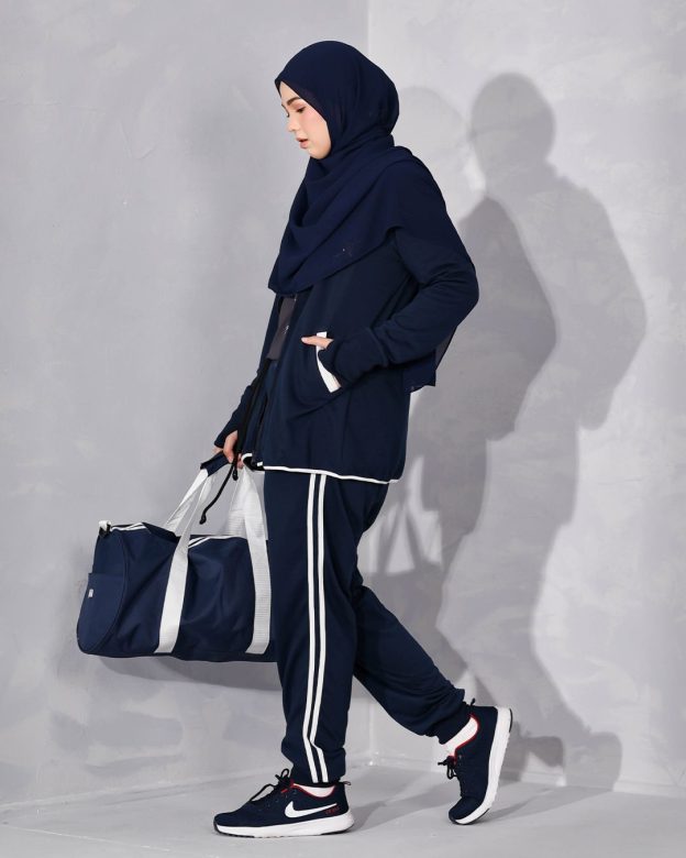 Jacket Hoodie Activewear Alexa - Navy Blue