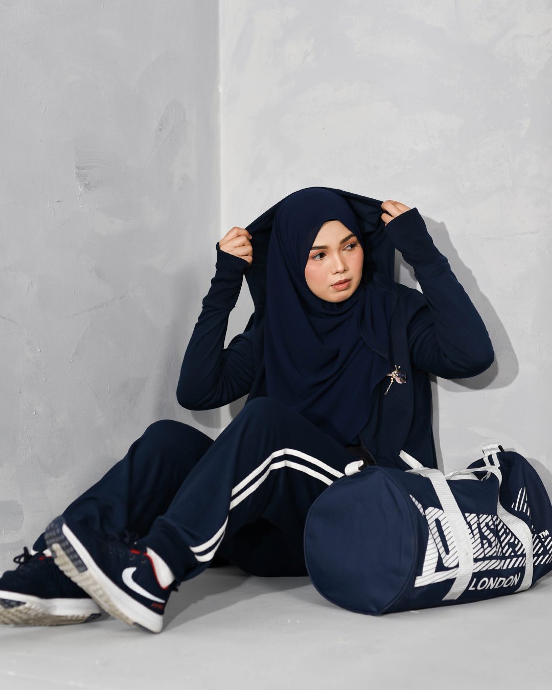 Jacket Hoodie Activewear Alexa - Navy Blue