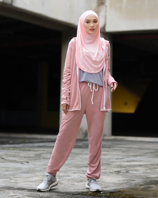 Jacket Hoodie Activewear Alexa - Rose Pink