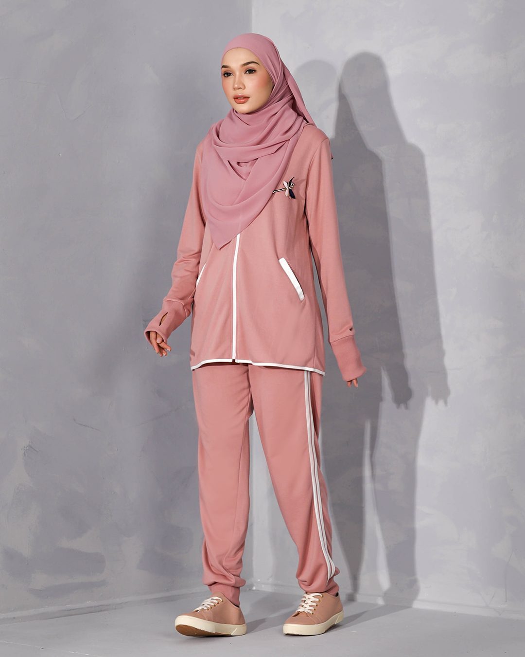 Jacket Hoodie Activewear Alexa - Rose Pink