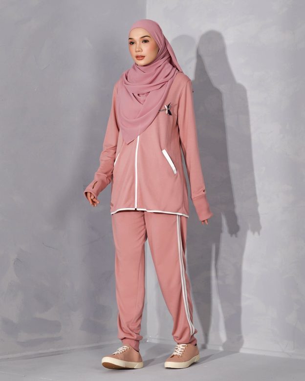 Jacket Hoodie Activewear Alexa - Rose Pink