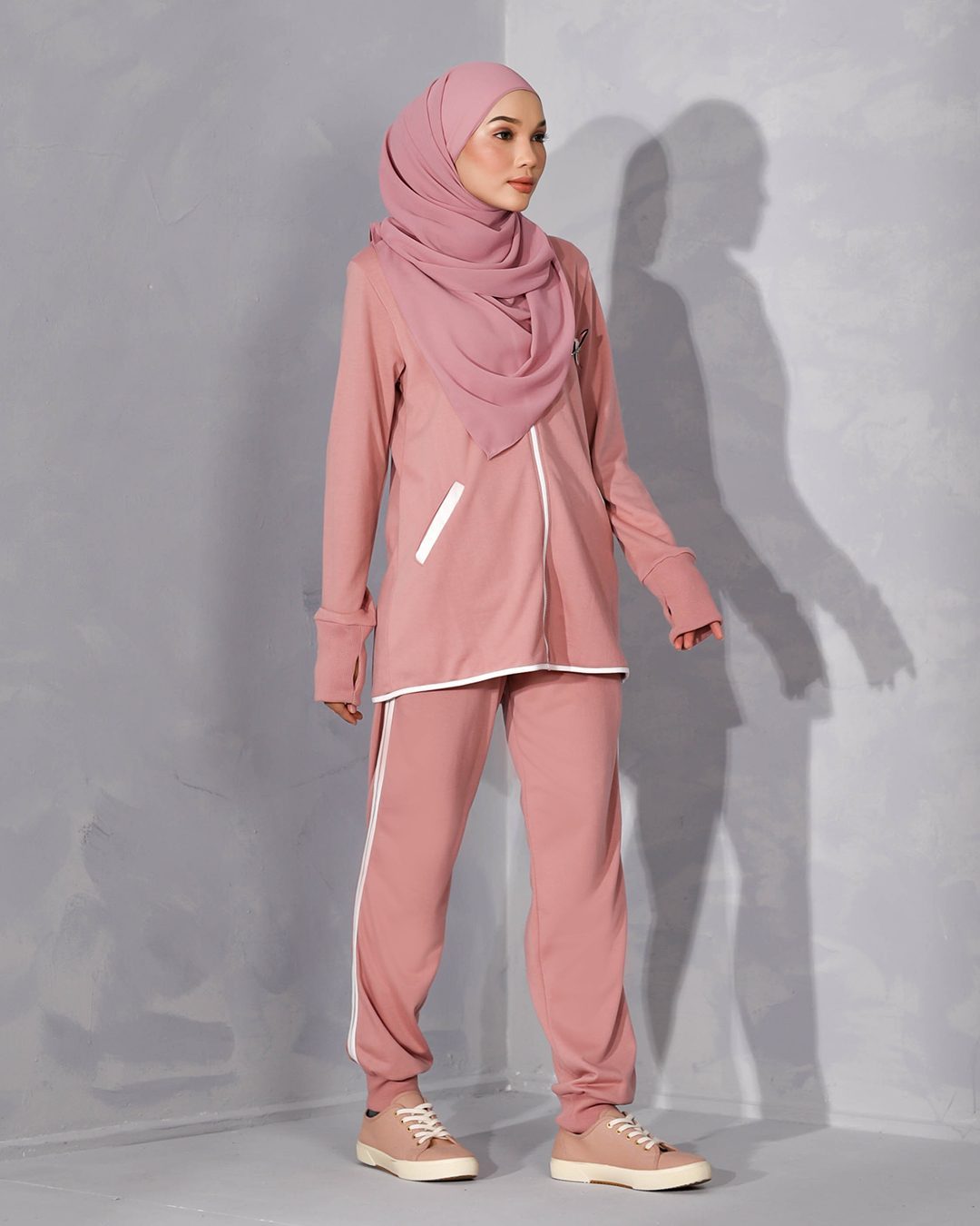 Jacket Hoodie Activewear Alexa - Rose Pink