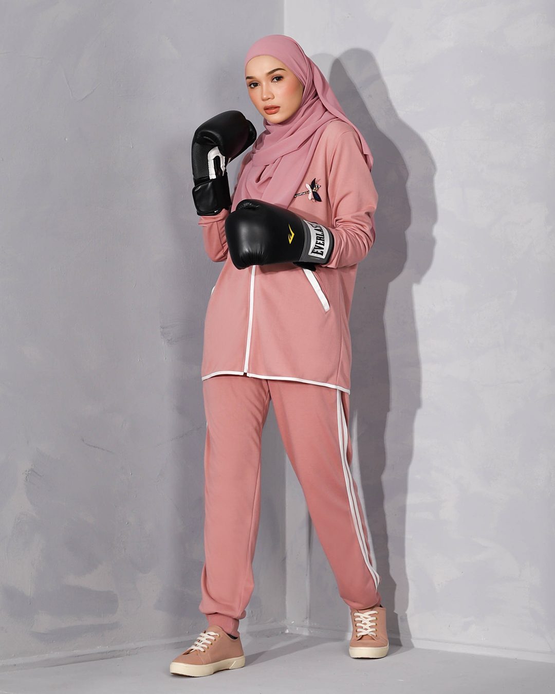 Jacket Hoodie Activewear Alexa - Rose Pink