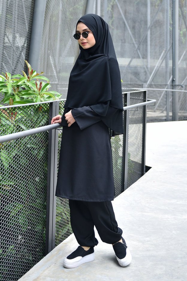 Jubah Seluar Safa - Black