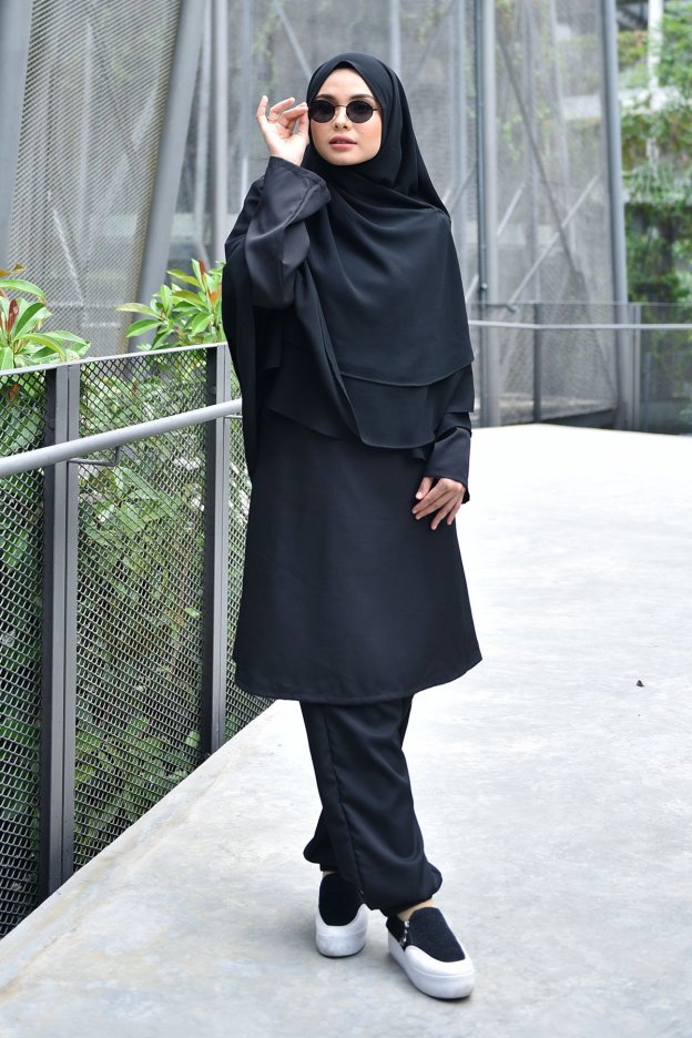 Jubah Seluar Safa - Black