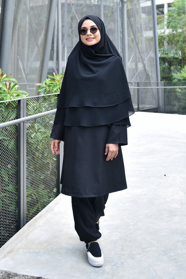 Jubah Seluar Safa - Black