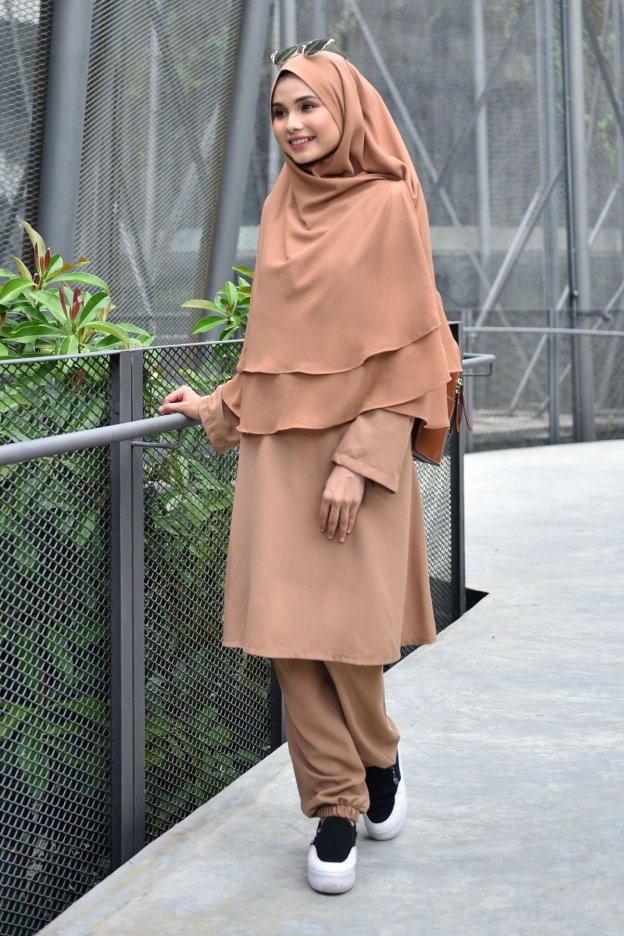 Jubah Seluar Safa - Brown
