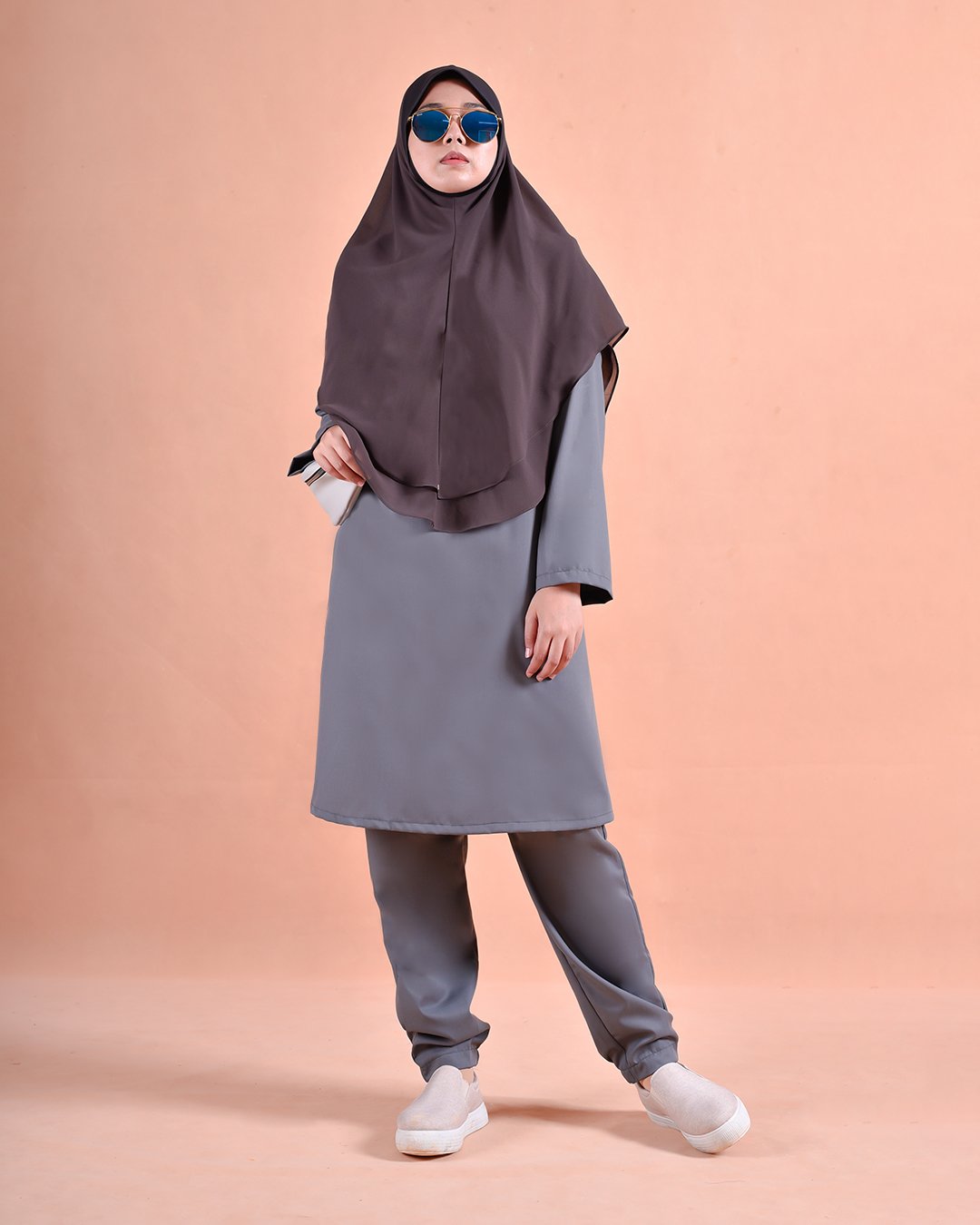 Jubah Seluar Sahara - Abalone Grey
