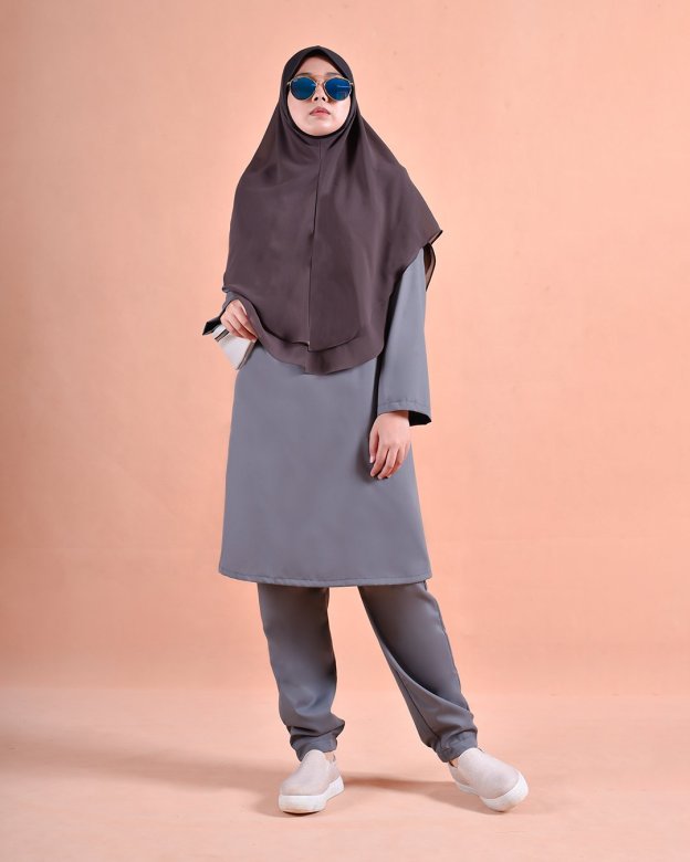 Jubah Seluar Sahara - Abalone Grey