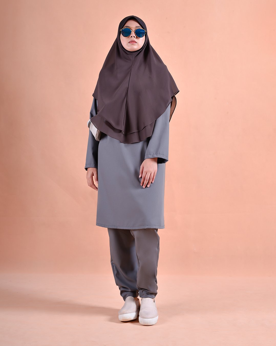 Jubah Seluar Sahara - Abalone Grey