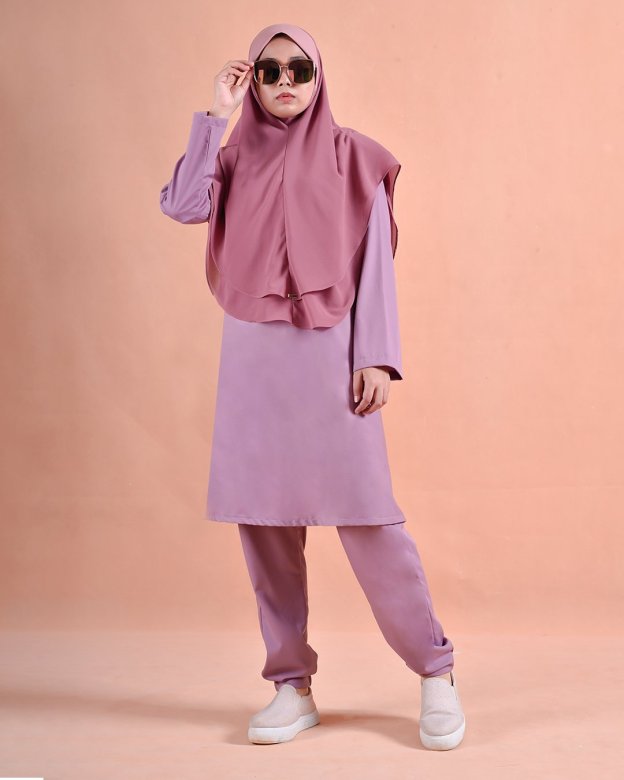 Jubah Seluar Sahara - Raspberry Pink