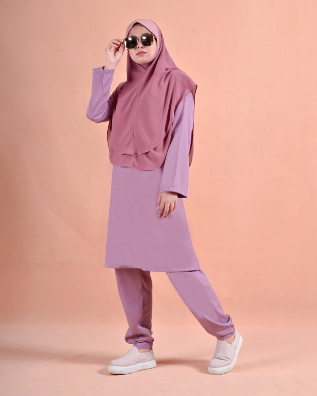 Jubah Seluar Sahara - Raspberry Pink