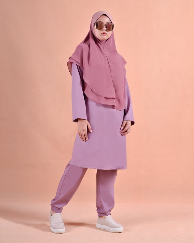 Jubah Seluar Sahara - Raspberry Pink