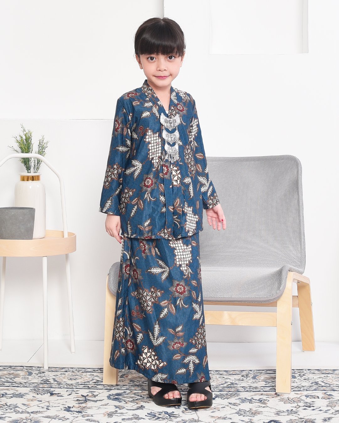 Baju Kebarung Batik Dobby Aima Kids - Space Blue