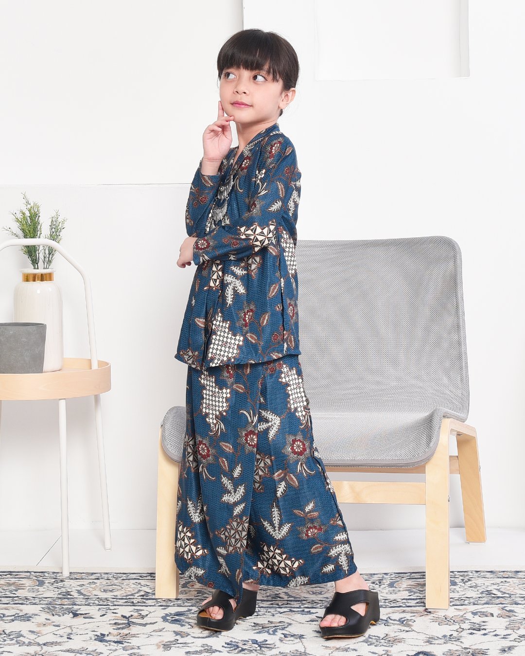 Baju Kebarung Batik Dobby Aima Kids - Space Blue