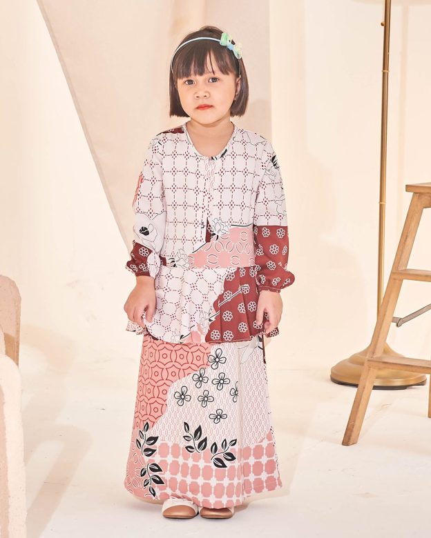 Dress Peplum Ezre Kids - Barn Red