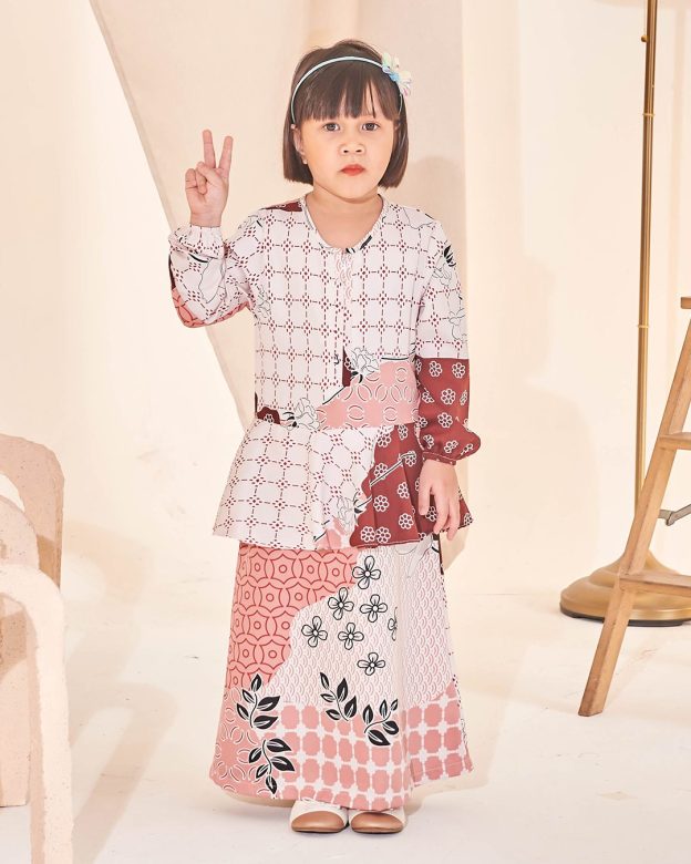 Dress Peplum Ezre Kids - Barn Red