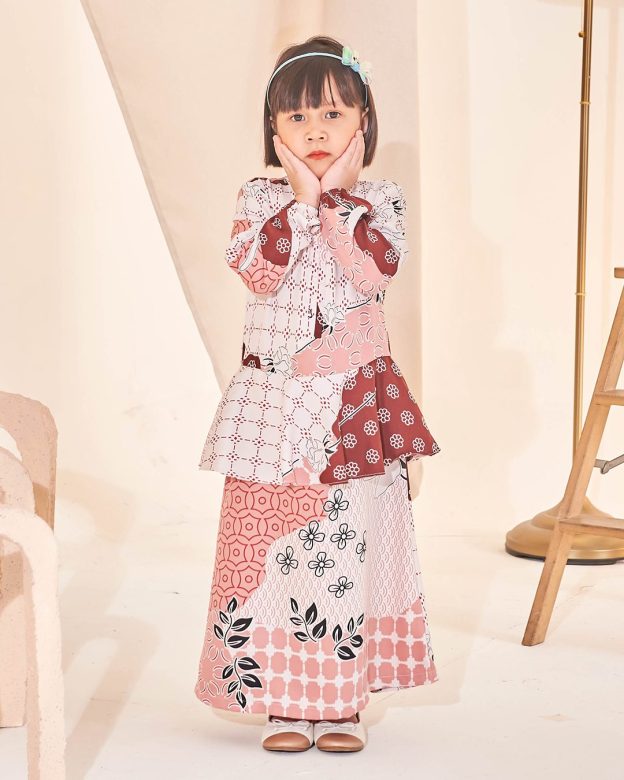 Dress Peplum Ezre Kids - Barn Red