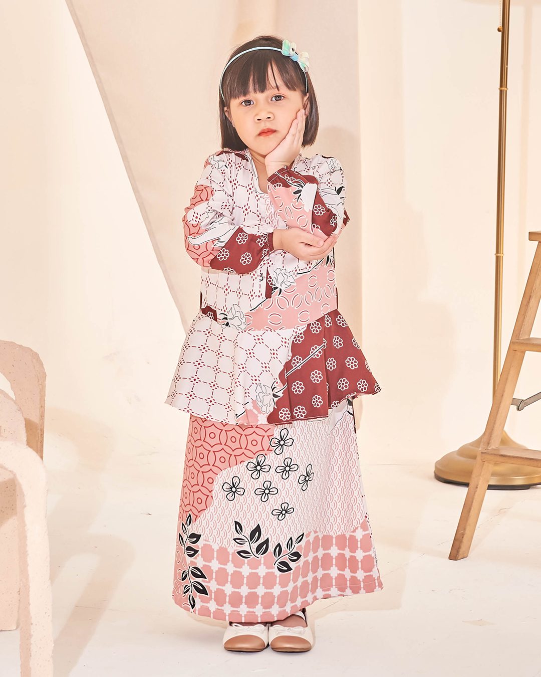 Dress Peplum Ezre Kids - Barn Red