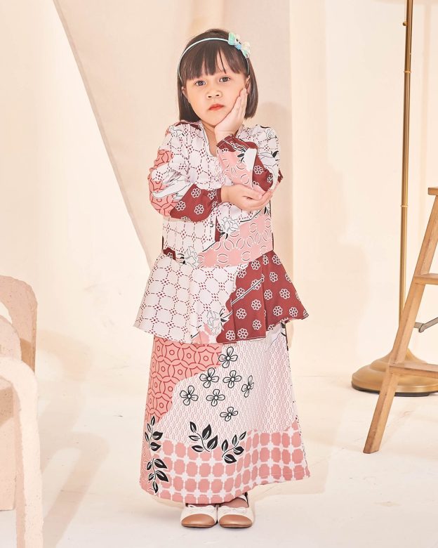 Dress Peplum Ezre Kids - Barn Red