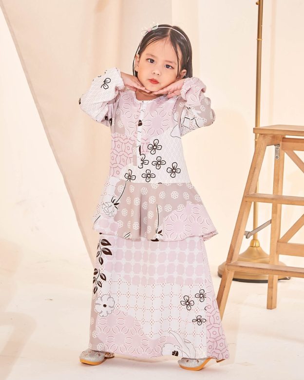 Dress Peplum Ezre Kids - Beige Rose