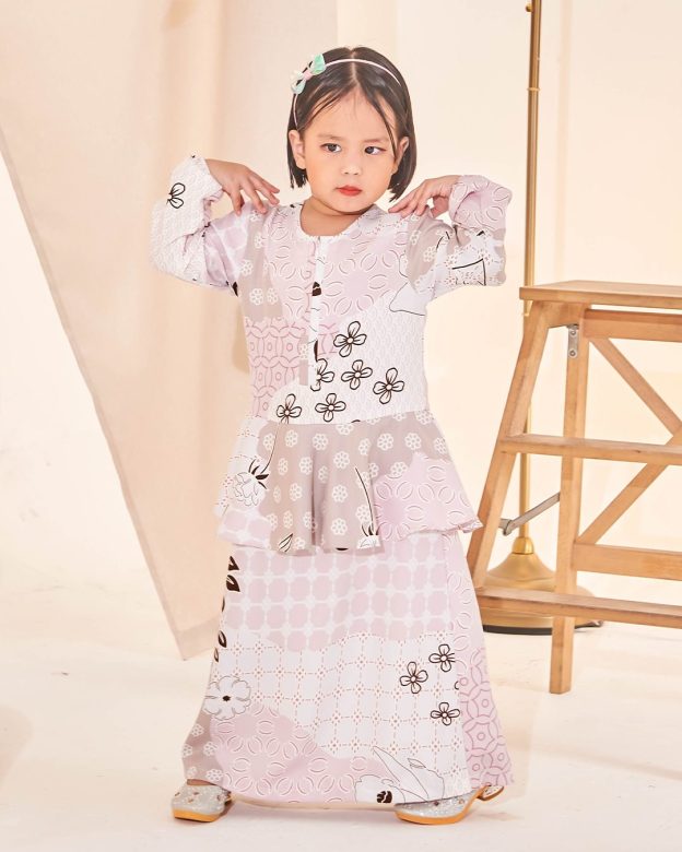 Dress Peplum Ezre Kids - Beige Rose