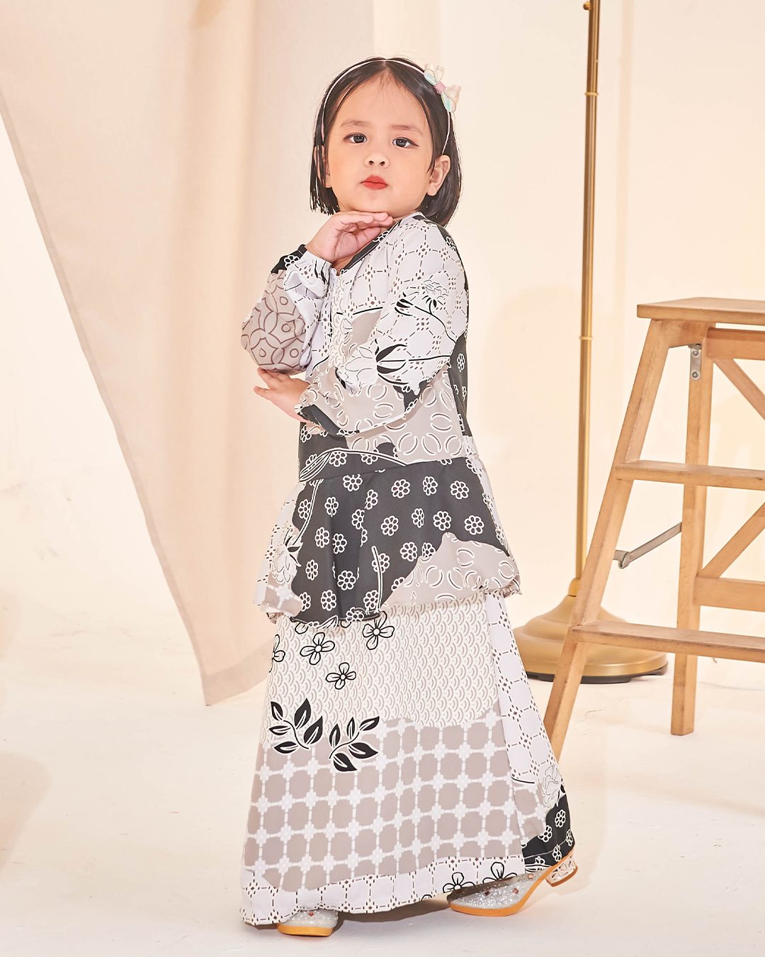 Dress Peplum Ezre Kids - Pebble Black