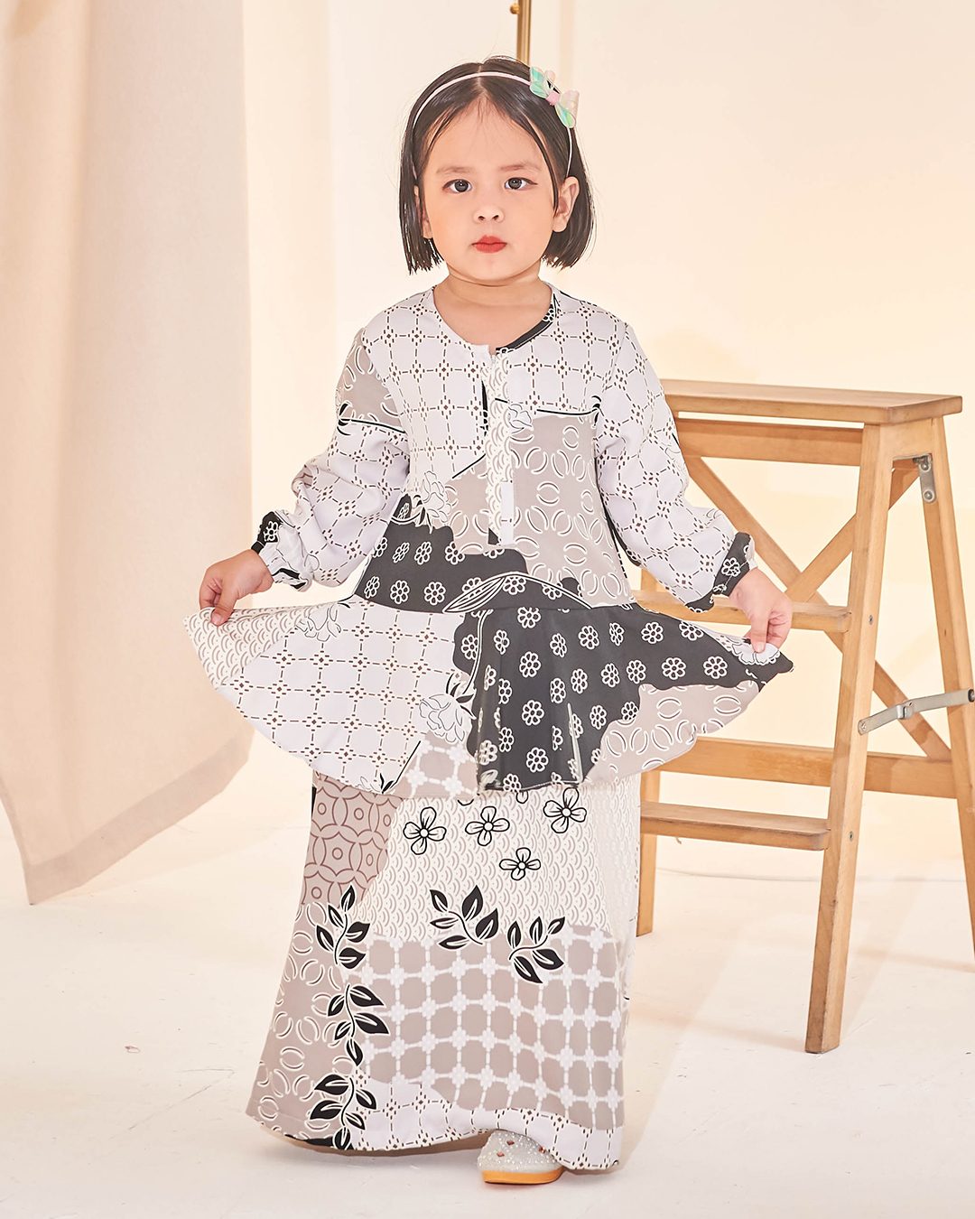Dress Peplum Ezre Kids - Pebble Black