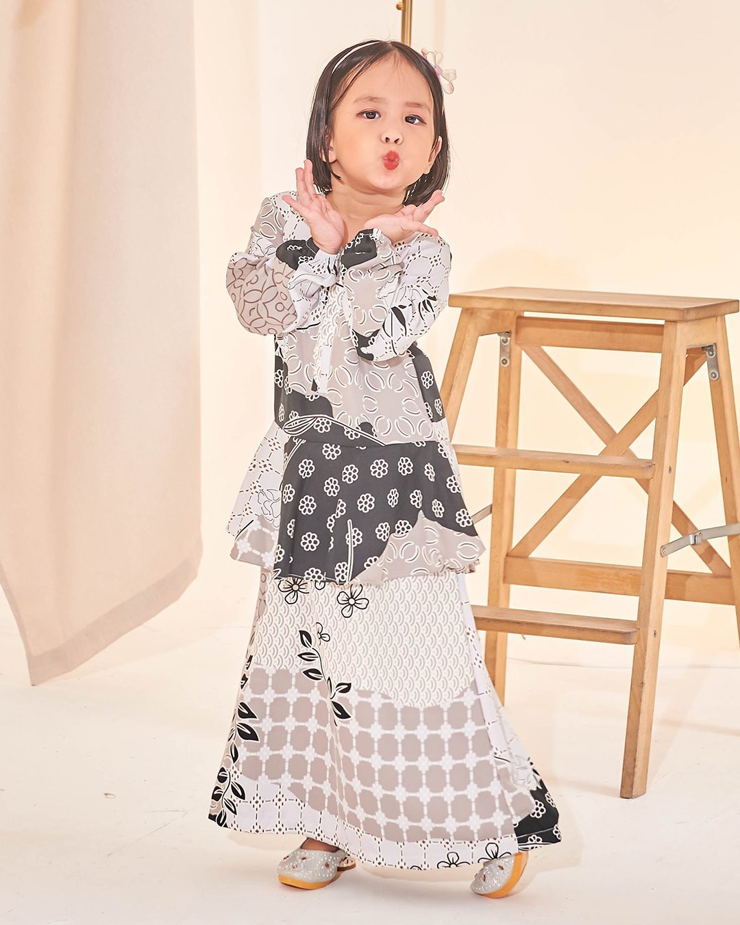 Dress Peplum Ezre Kids - Pebble Black