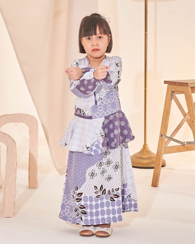 Dress Peplum Ezre Kids - Periwinkle Blue