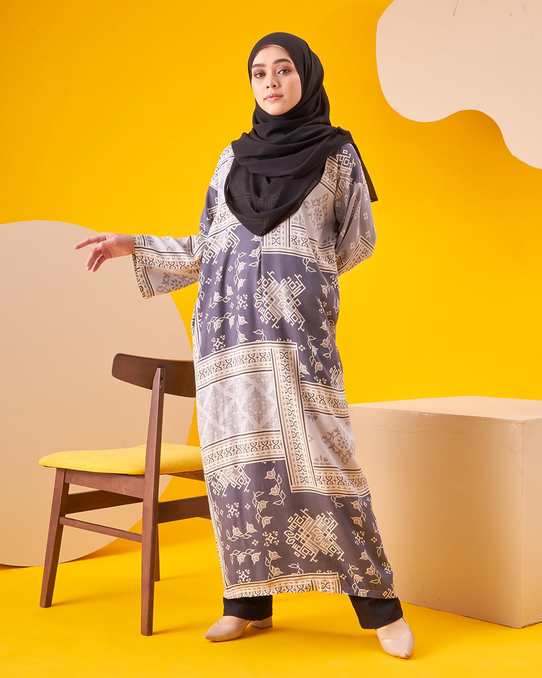 Kaftan Homey Deina - Ash Grey
