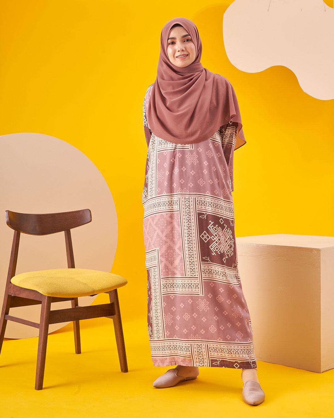 Kaftan Homey Deina - Strawberry Pink
