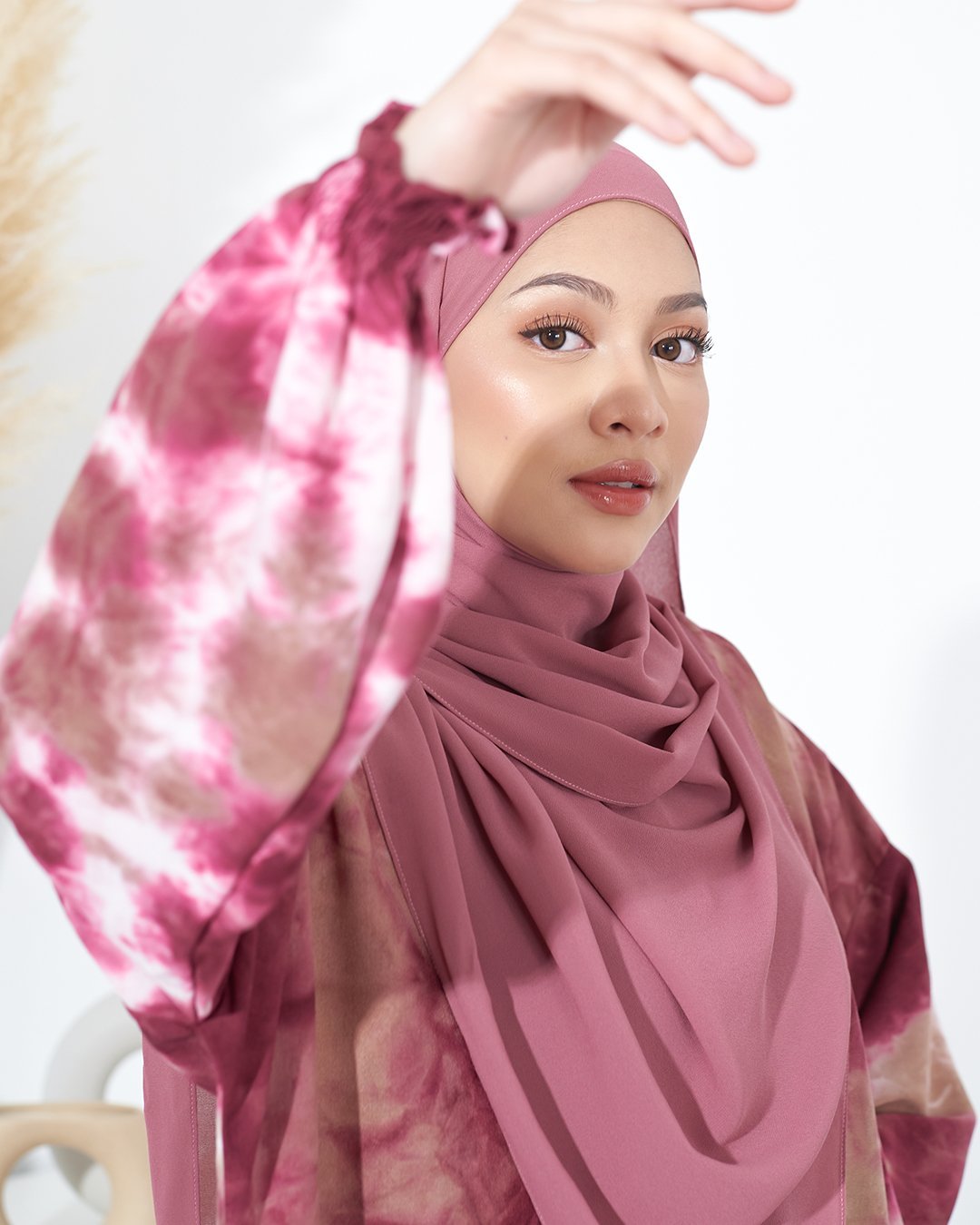 Kaftan Tie Dye Talina - Tie Maroon